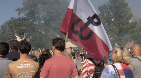 Żywa kotwica dla uczczenia 80. rocznicy Powstania Warszawskiego  - grafika