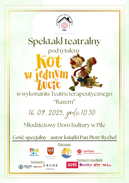 Kot w jednym bucie - spektakl teatralny - grafika