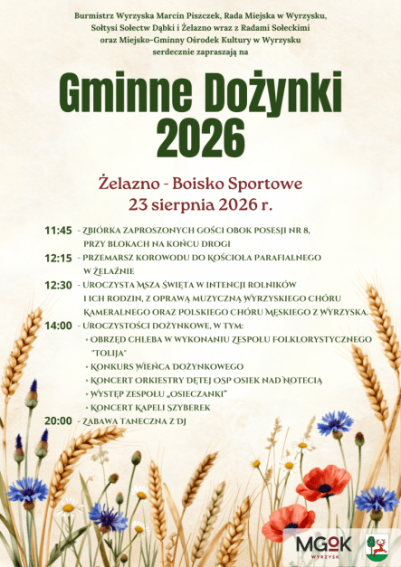 Gminne Dożynki Wyrzysk 2026 - grafika