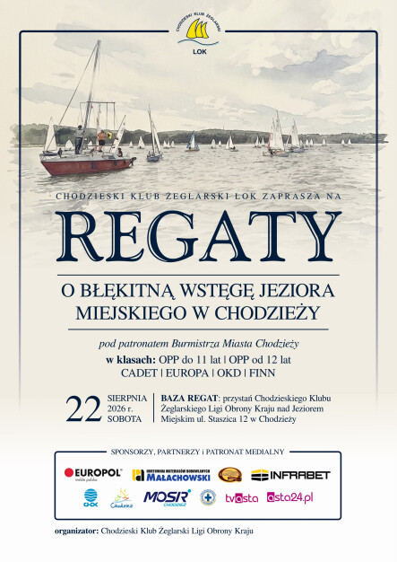 Regaty o Błękitną Wstęgę Jeziora Miejskiego w Chodzieży - grafika