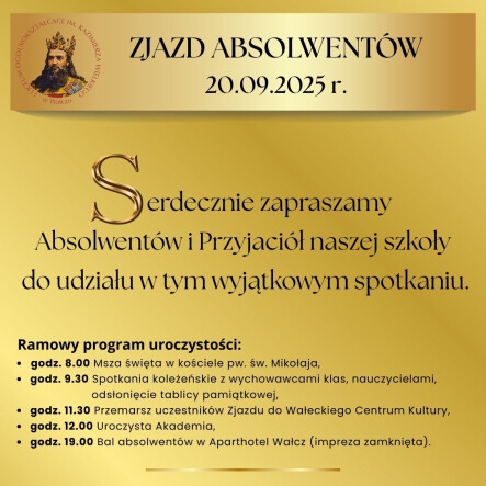 Zjazd Absolwentów w I LO w Wałczu - grafika