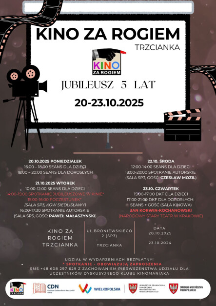 Jubileusz kina ZA ROGIEM - grafika