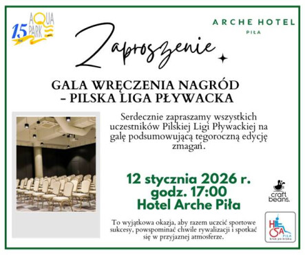 Gala wręczenia nagród - Pilska Liga Pływacka - grafika