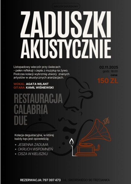 Zaduszki Akustycznie - grafika