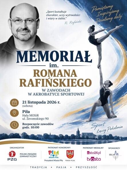 Memoriał im. Romana Rafińskiego w zawodach w akrobatyce sportowej - grafika