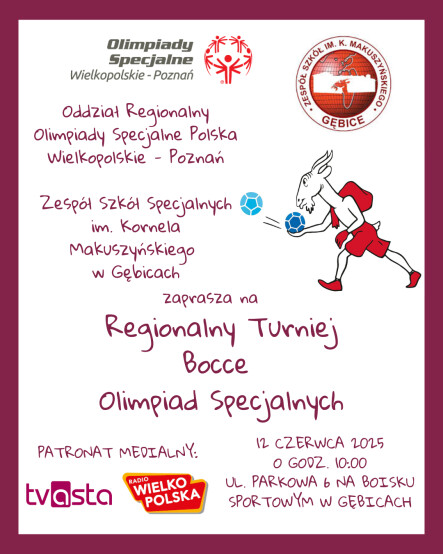 Regionalny Turniej Bocce Olimpiad Specjalnych - grafika