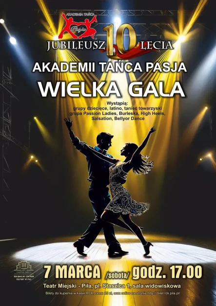 Jubileusz 10-lecia Akademii Tańca Pasja - grafika