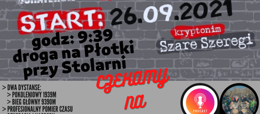 Bieg Szarych Szeregów już w niedzielę 