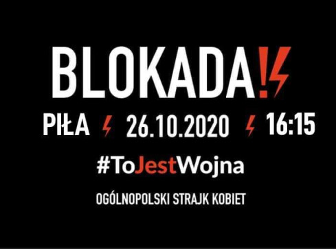 #ToJestWojna. Kobiety zablokują rondo w Pile  - grafika