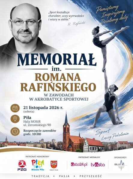 Memoriał im. Romana Rafińskiego w zawodach w akrobatyce sportowej - grafika