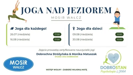 Joga nad jeziorem - grafika