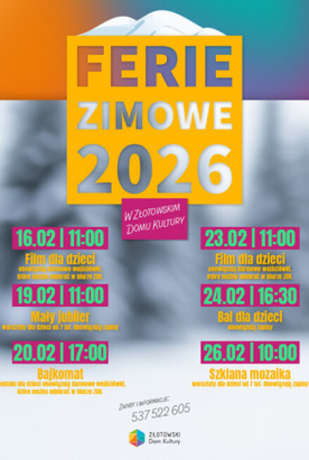 Ferie zimowe 2026 - grafika