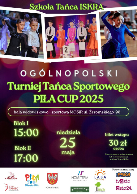 Ogólnopolski Turniej Tańca Sportowego PIŁA CUP 2025 - grafika