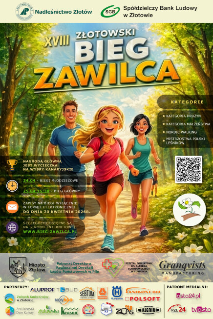 XVIII Złotowski Bieg Zawilca - grafika