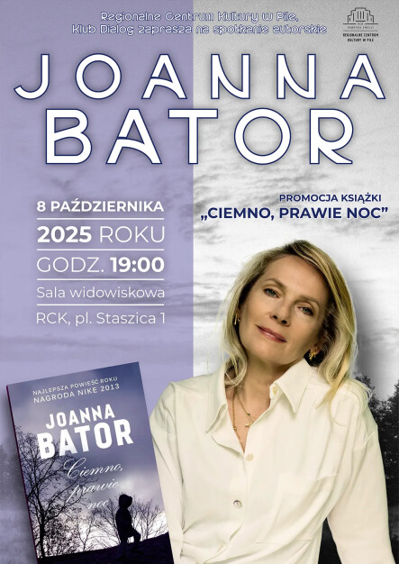 Spotkanie autorskie z Joanną Bator - grafika