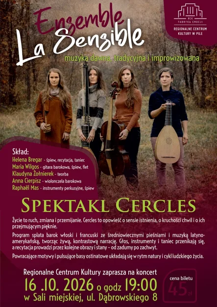 Spektakl Cercles zespołu La Sensible - grafika