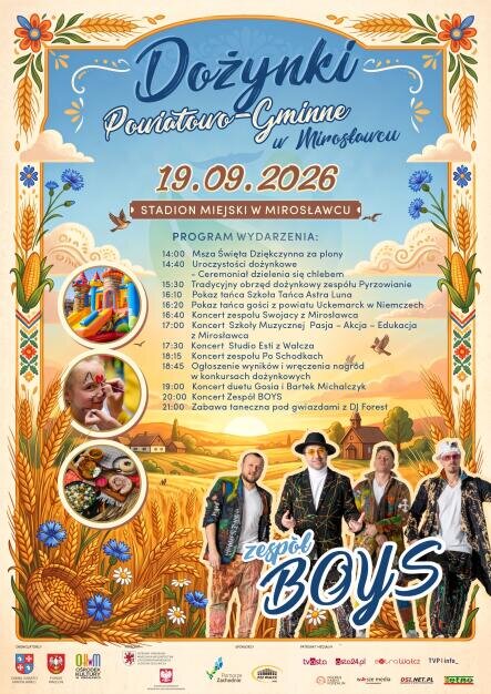 Dożynki Powiatowo-Gminne w Mirosławcu - grafika
