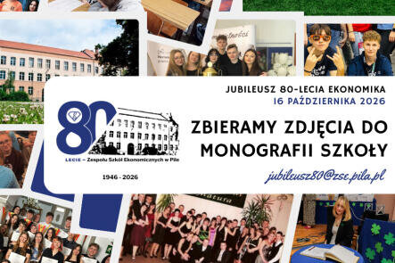 80-lecie Zespółu Szkół Ekonomicznych w Pile - grafika