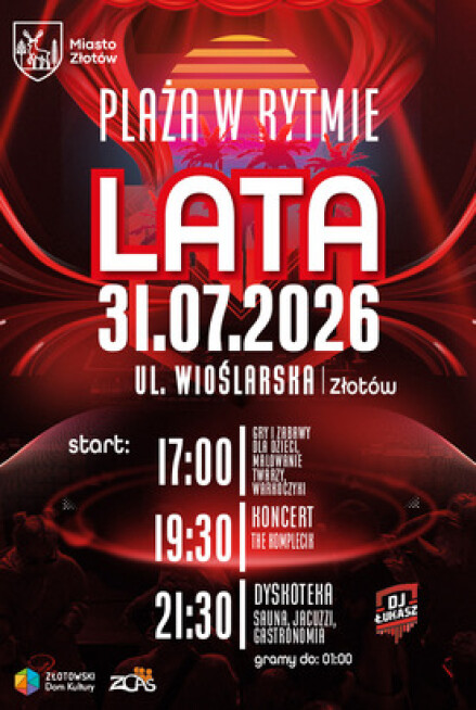 Plaża w rytmie lata 2026 - grafika