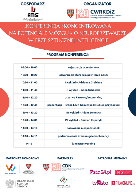 KONFERENCJA SKONCENTROWANA NA MÓZGU - O NEUROPRZEWADZE W ERZE SZTUCZN - grafika