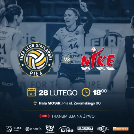 Mecz Enea KS Piła - PMKS NIKE Węgrów - grafika