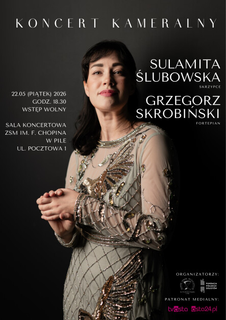 Koncert kameralny Sulamity Ślubowskiej oraz Grzegorza Skrobińskiego. - grafika