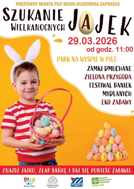 Szukanie wielkanocnych jajek - grafika