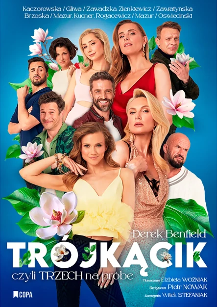 Spektakl "Trójkącik, czyli trzech na próbę" - grafika