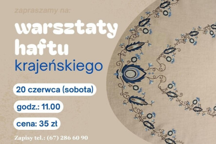 Warsztaty haftu krajeńskiego - grafika